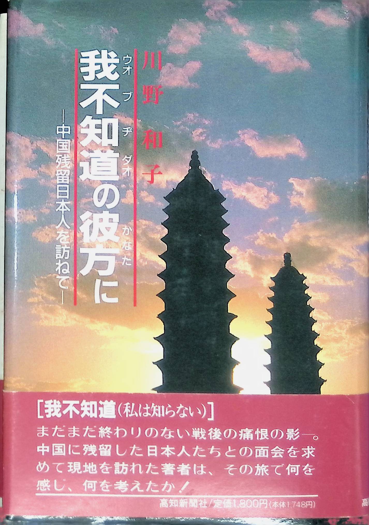 我不知道の彼方に　中国残留日本人を訪ねて　[川野和子]　高知新聞社　1992年